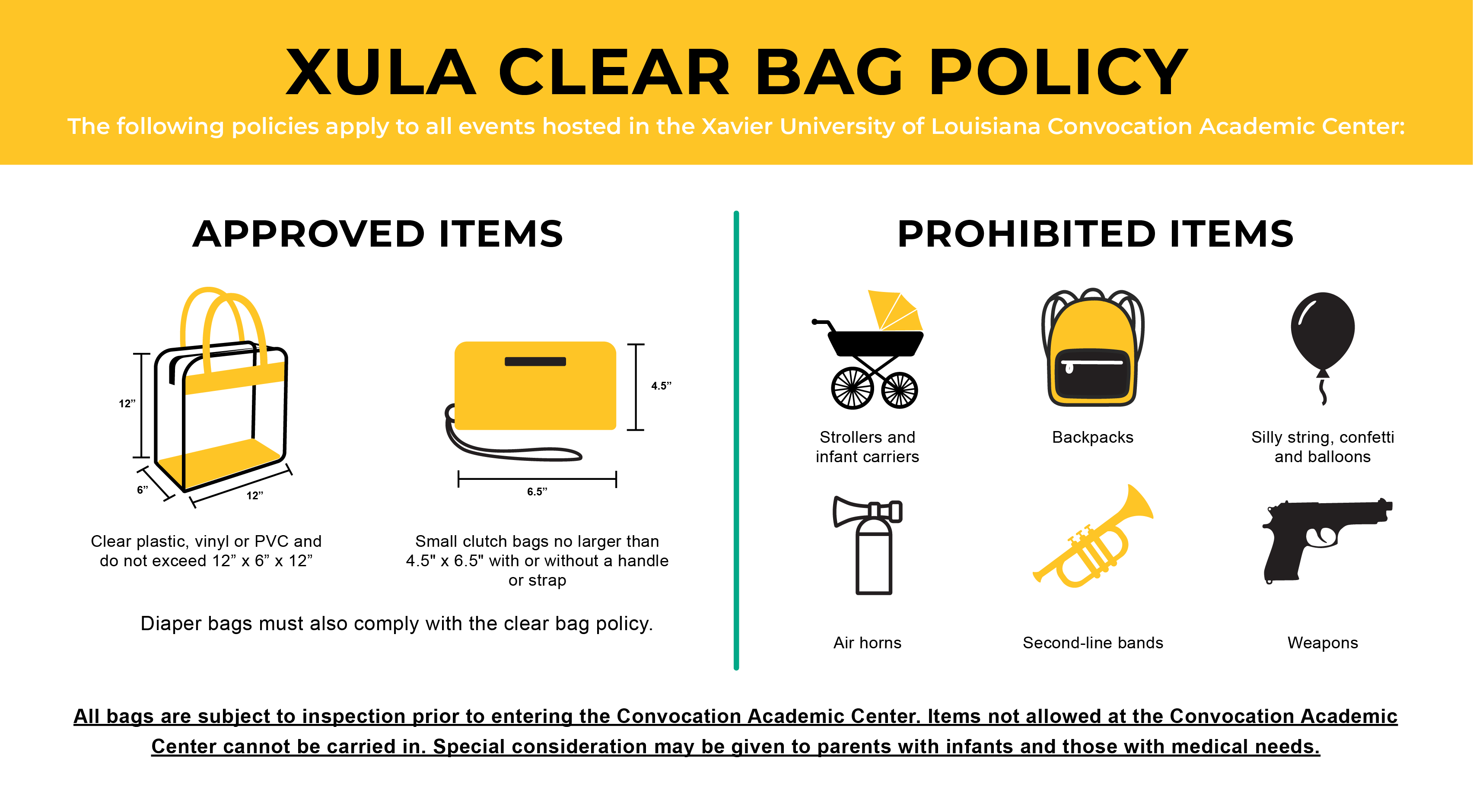 Security Bag Policy Xavier University Of Louisiana