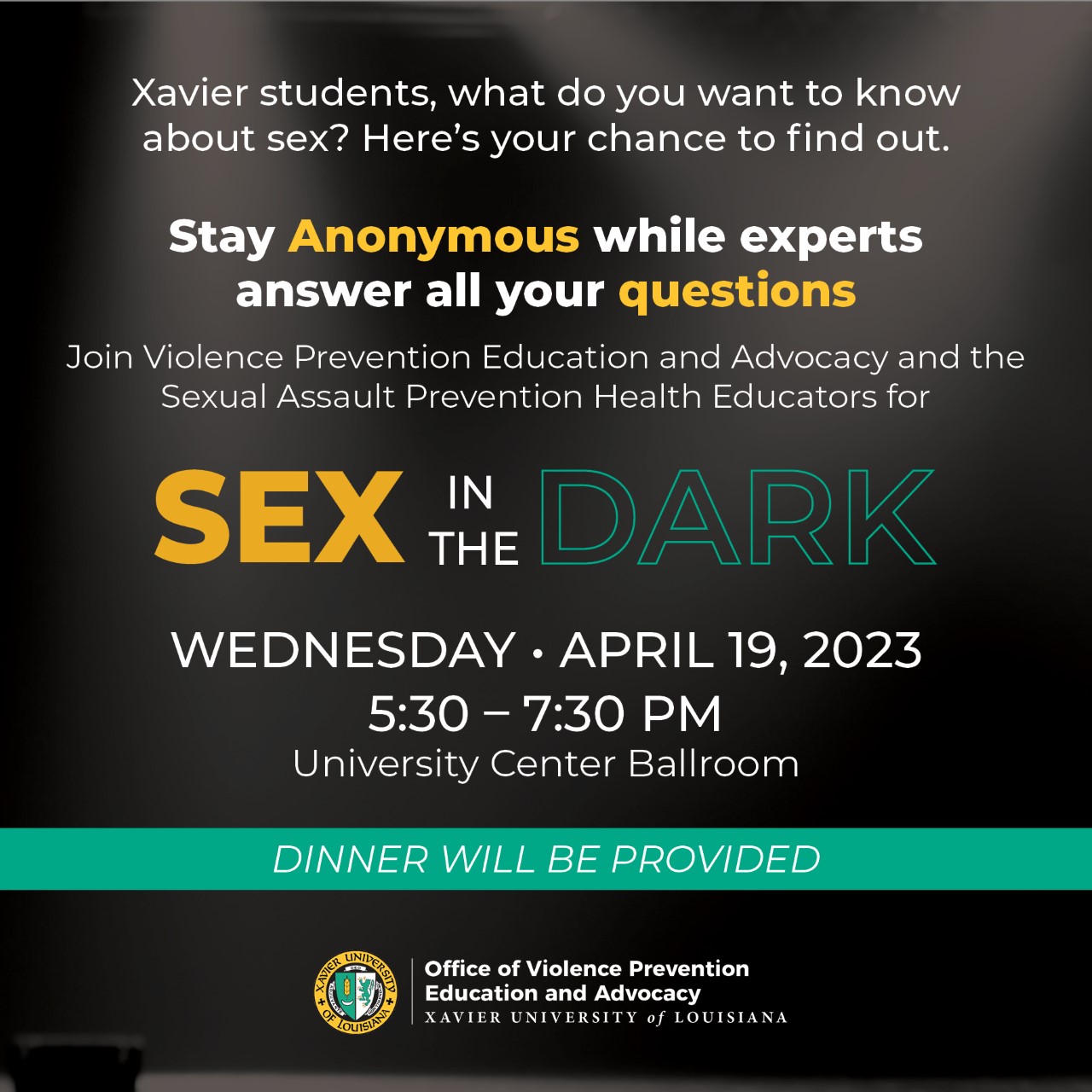 Sex in the Dark - Xavier University of Louisiana